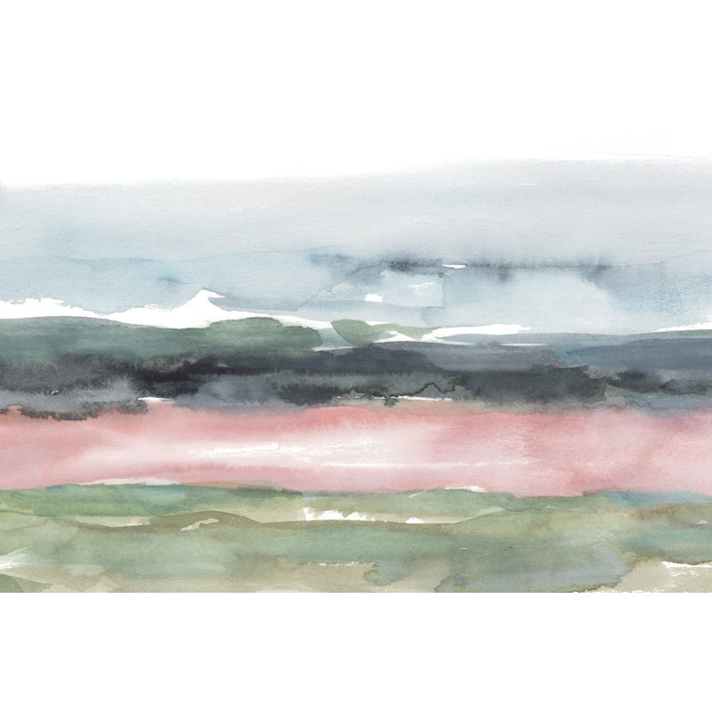 Blush Salt Bed II by Ethan Harper - Painting on Canvas, 81 cm H x 122 cm W, Black Floater Framed