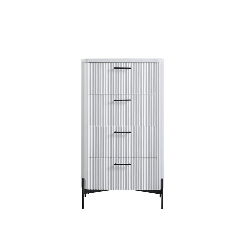 Commode 4 tiroirs, Blanc