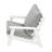 Outdoor Hips Armchair, White, With Comfy And Stable Structure Comfortable Armchair For Use, White/Grey, Heat-Treated Wood Grain Coating