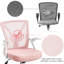 Mesh Desk Chair with Flip-up Armrest-273900932