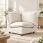 Chaise Conner rembourrée en tissu de lin moderne Moncada-121000721