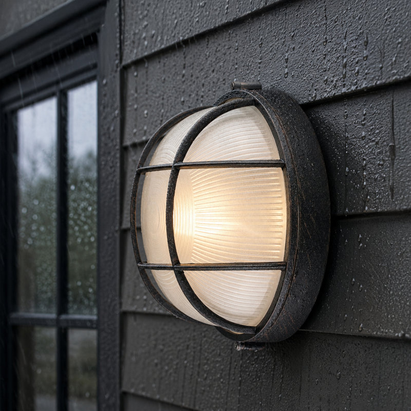 Luminaire à cloison d'extérieur Mindi, rouille, H 10 po x l 10 po
