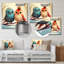 Amoureux des oiseaux de Noël pour chambre de bébé I - Art mural en métal-98040690
