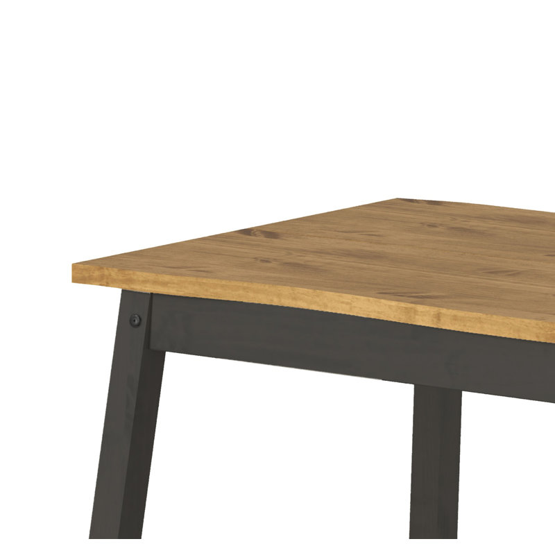 Starnes Solid Pine Wood Dining Table, W150 x D80 cm, Black