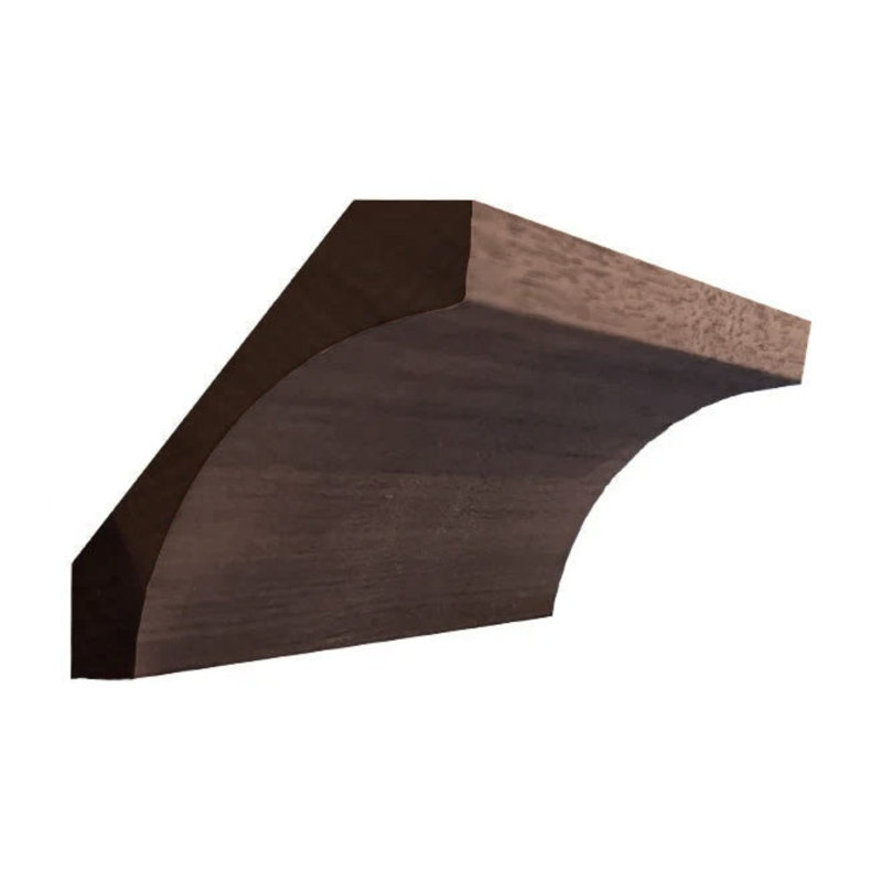 EWCR40 Crique de couronne sans finition, Noyer noir d'Amérique, H 3,75 po x l 0,75 po x P 94 po