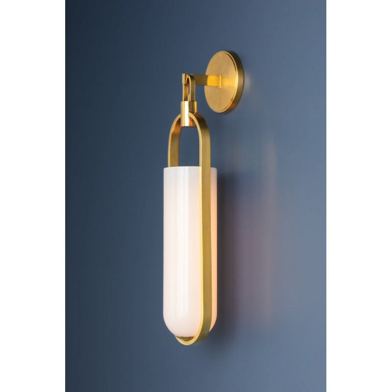 Lorimer 1 Light Wall Sconce, Aged Brass, 15" H x 6.75" W x 6.75" D