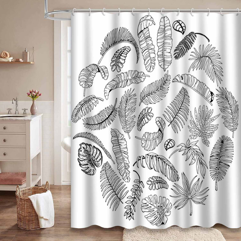 Rideau de douche Palm Tree, L 72 po x l 84 po
