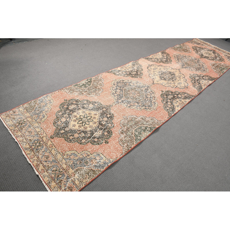 Tapis de couloir turc vintage rouge fait à la main pour escalier et décoration intérieure