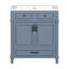 Meuble-lavabo sur pied simple 30 po avec plateau en résine, bleu