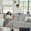 Canapé modulaire inclinable électrique surdimensionné de 124 po Majida avec siège inclinable Majida-1791176452-1791176450