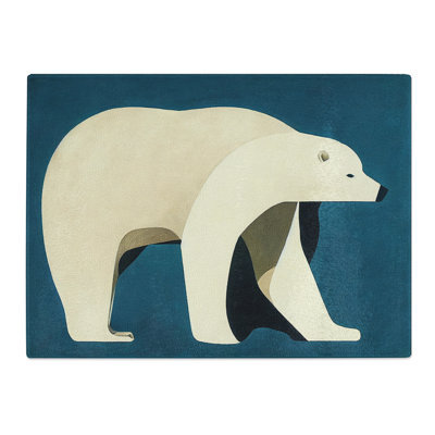 Radiant Polar Bear Abstract  Glass Chopping Board