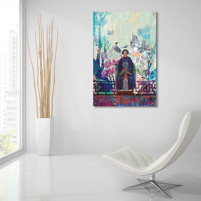 Art mural en verre acrylique «Birdla» par Elena Ray, H 36 po x l 24 po x P 0,2 po