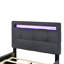 Lit plateforme simple tapissier avec 2 tiroirs de rangement, moderne et élégant-947966630
