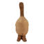 Duck Figurine Bamboo Wood Hand-Carved Design For Home Office Bedroom Living Room Decor Casual Style - 8" Brown & Tan