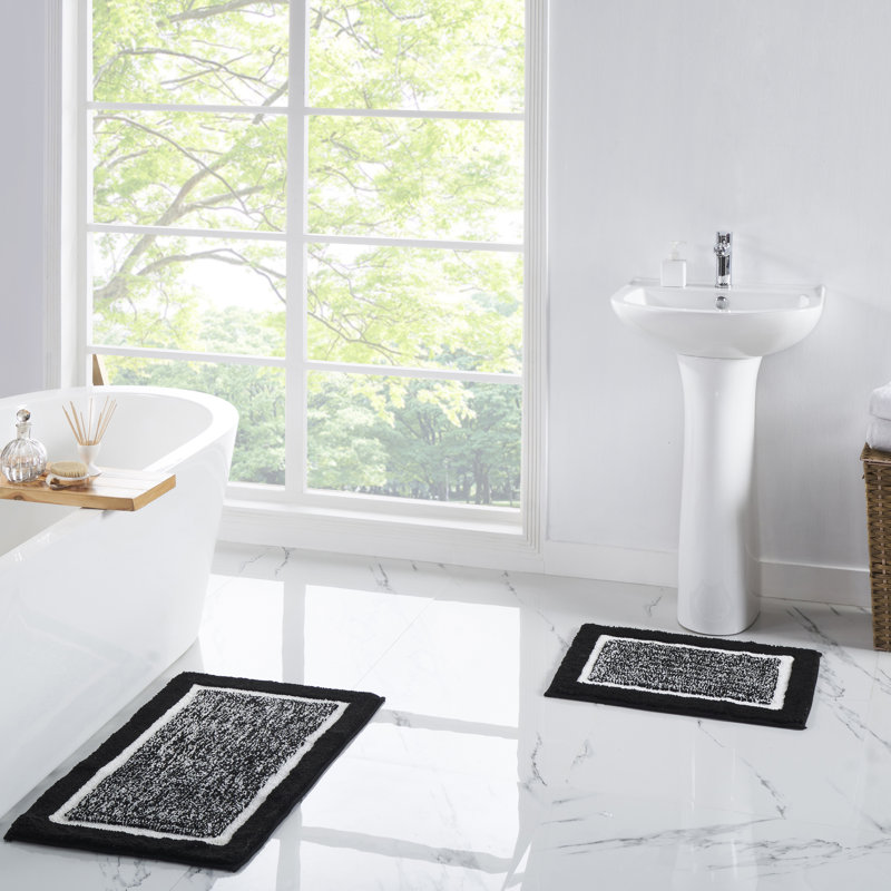 Eunita Non-Slip Bath Rug, Black
