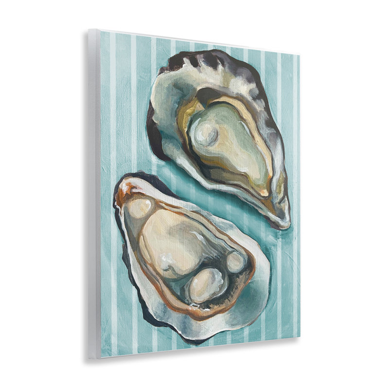  "Oysters on Blue Stripes", art mural par Daphne Polselli