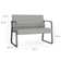 Waterfall Waiting Reception Loveseat Sled Base Metal Frame
