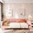 Upholstered Daybed With 4 Support Legs-406153409