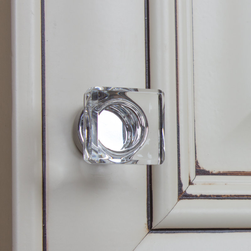 Platinum 1" Length Square Knob, Brushed Black Nickel