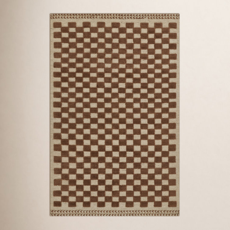Azle Handmade Wool Brown Rug
