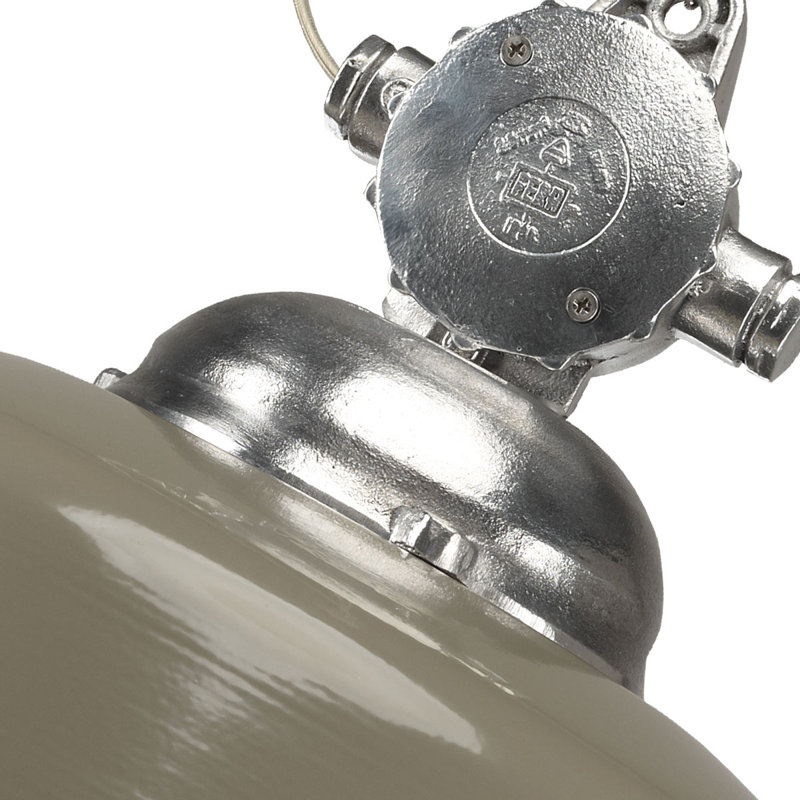 Detroit 1 - Light Aluminium Dome Pendant, Taupe