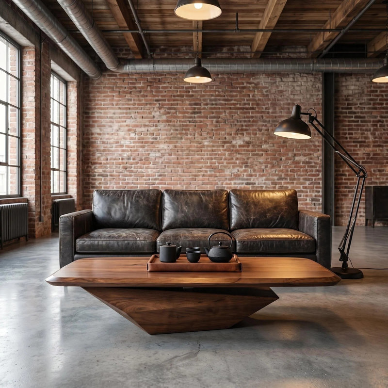Modern Solid Walnut Coffee Table