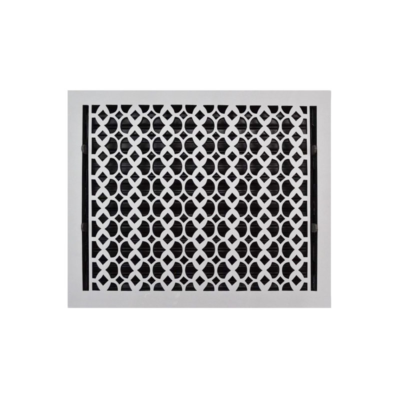 Registre mural en métal, 16" L x 12" W x 2.35" H, Blanc