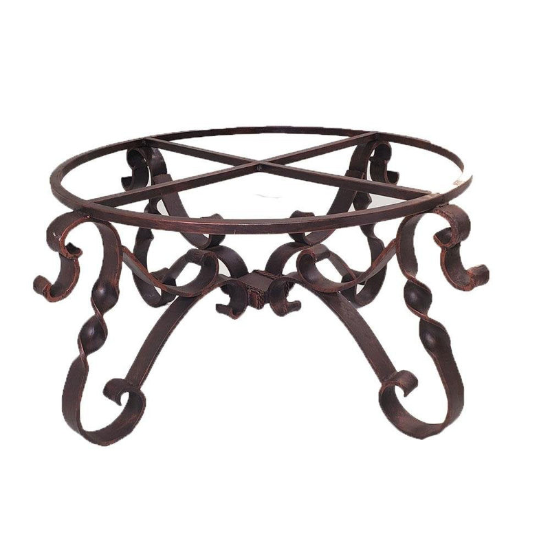 High End Coffee Table Snazzy Scroll Round Hammer Copper Top -1212 Aaa