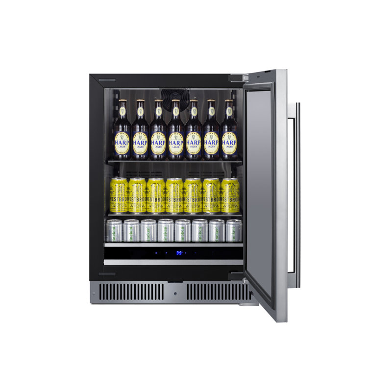 Summit Appiance 24" Wide Built-In Shallow-depth All-Refrigerator, Right Handed