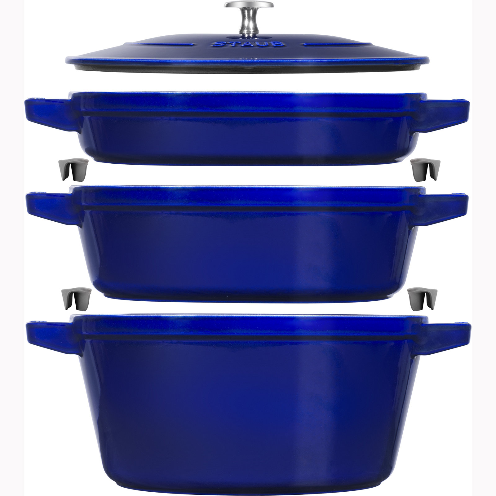 Staub La Cocotte 4-Piece Stackable Set, Dark Blue