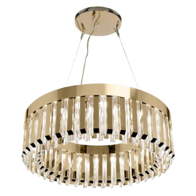 Lustre Skylar Gold & Crystal Bar Led