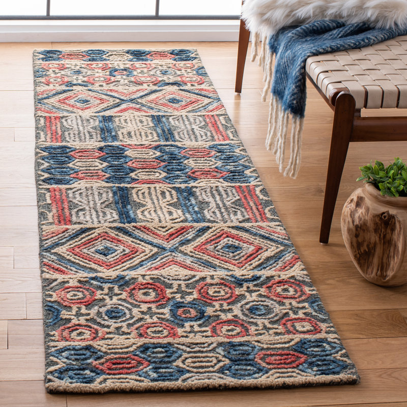 Brashear Hand Tufted Wool And Cotton Southwestern Rug, Runner 2'3" x 8'