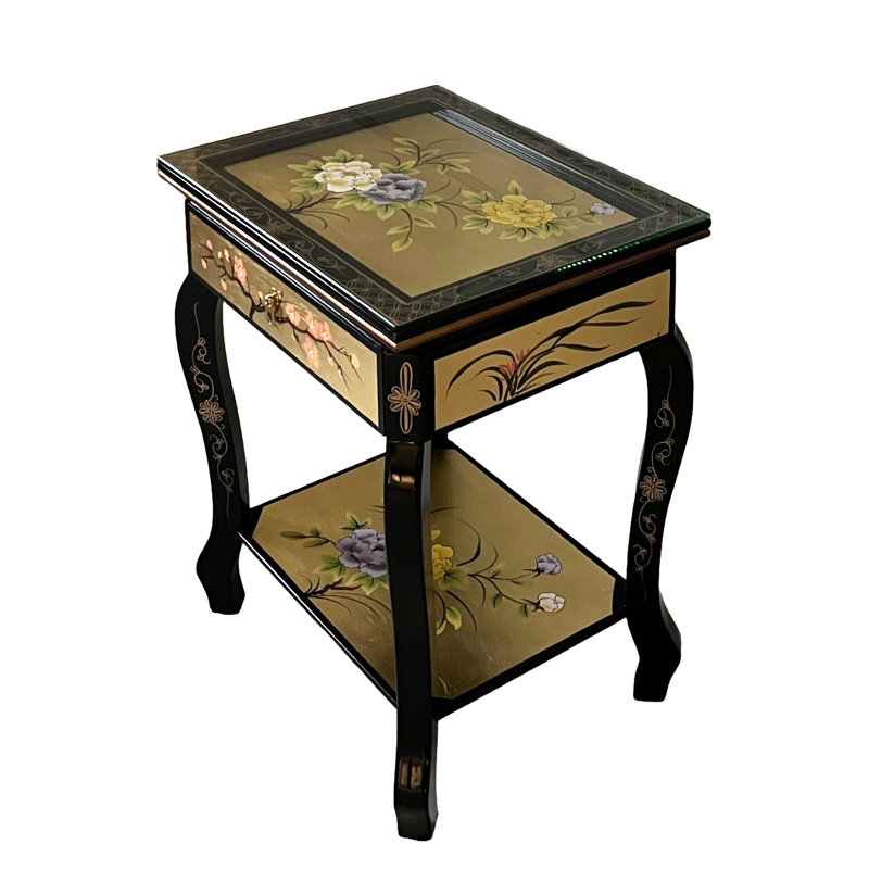 Gold Leaf End Table