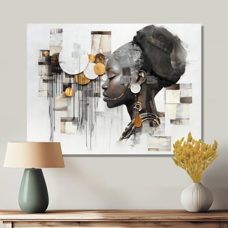 Spiritual Aura Of African Art I - People Metal Wall Decor, African Art Metal Print, 30" H x 40" W x 0.84" D