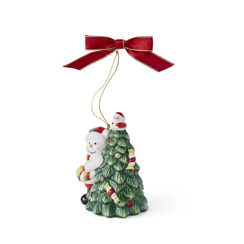 Spode, Christmas Tree - Tree Hugger Snowman Ornament