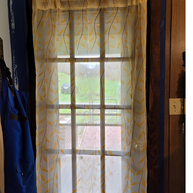 Fegan Sheer Curtain Pair, Yellow