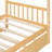 Natural Twin Wooden House Bed With Trundle, Solid Pine Structure, Classic - Shaped, Two Headboards For Back Support, Ideal Sleepover Friends, 80.5'' Product Length Legs And Frame, Style Bed,-828331620