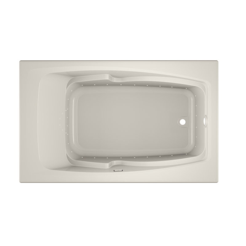 Cetra® 60" x 36" Drop in Air Bathtub, Black, Left