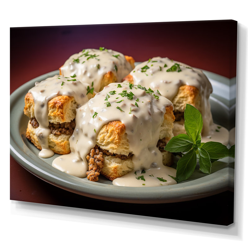 White Gourmet Gravy Desserts I - Desserts, art mural, Toile tendue, H 12 po x l 20 po x P 1 po