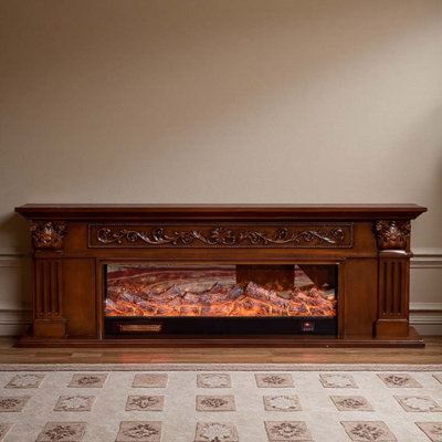 American Style Carved Heating Electric Fireplace