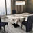 Sherilynn WHITE/BLACK DINING TABLE