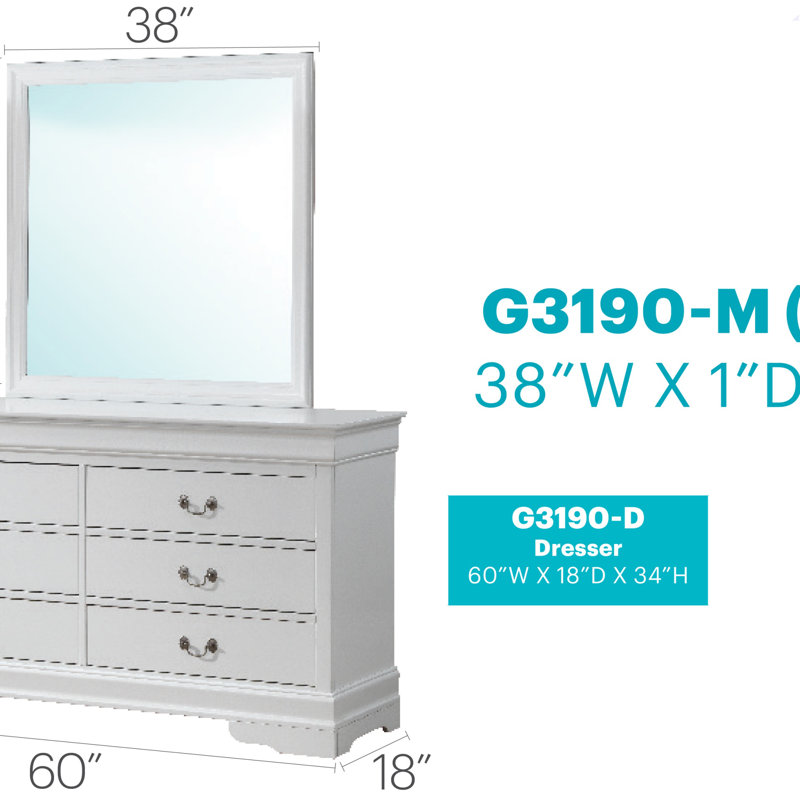Commode Louis Phillipe G3190-D, Blanc