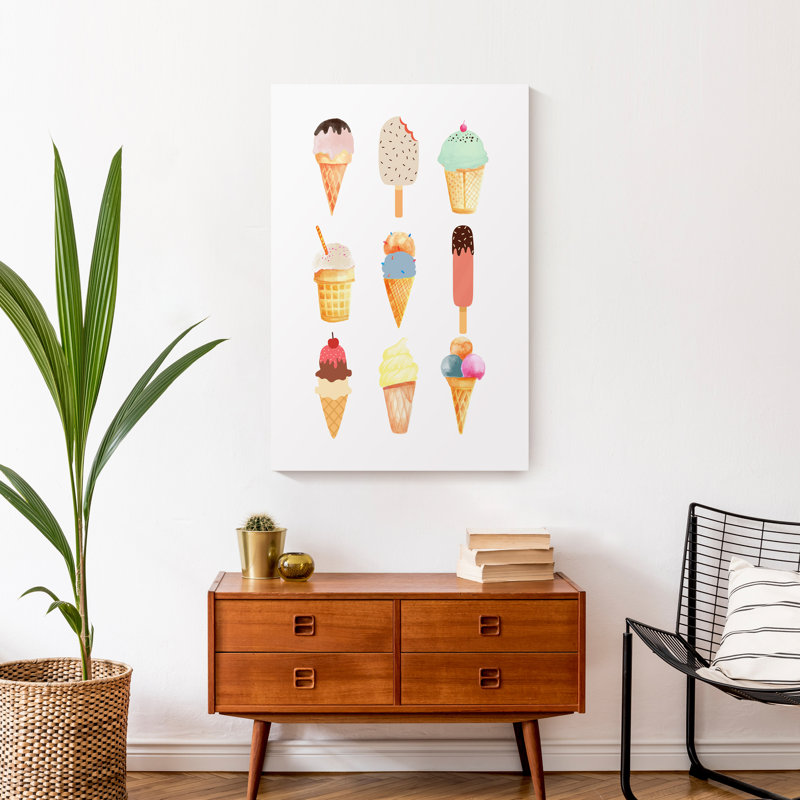 Art sur toile crème glacée, H 30 po x l 20 po x P 1,25 po