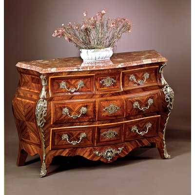 Louis XV 55" Wide 3 Drawer Sideboard