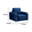 Fauteuil en velours bleu jiaya
