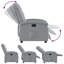  Fauteuil inclinable 100% polyester gris clair, métal, contreplaqué-694054686