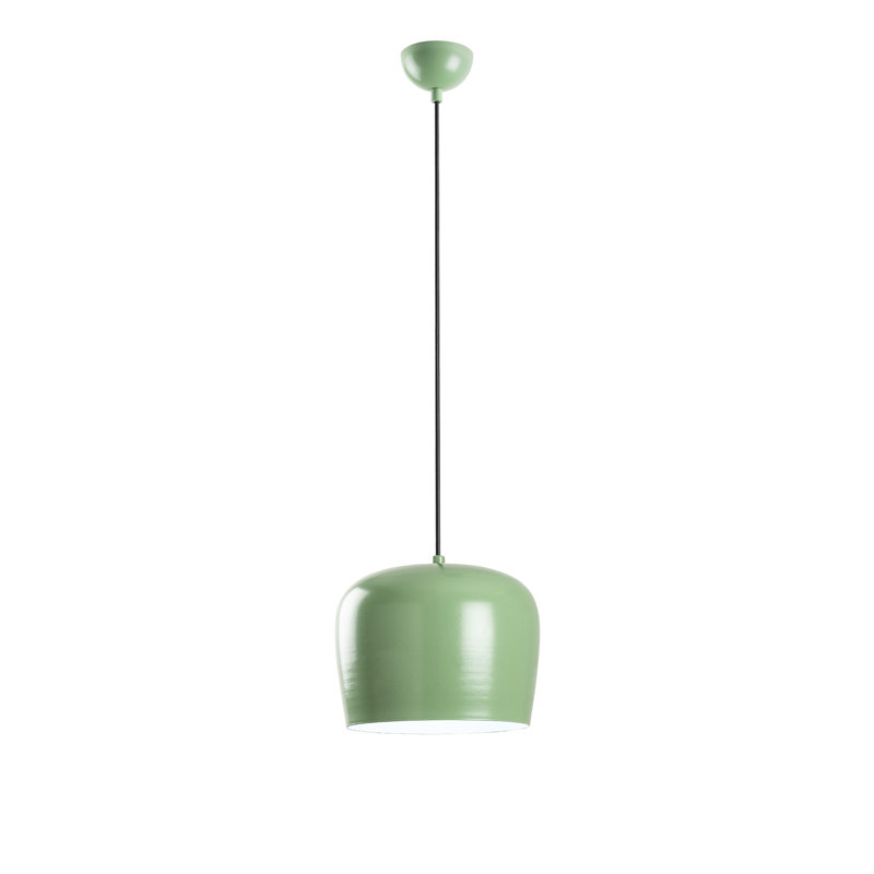 Elegant Mint Metal Chandelier, Adjustable Height (24 to 45 in) | Ø9.8 in Base Plate, 35.4 in Cable | 1 x E27 Socket (Max 40W, Bulb Not Included) | Stylish Lighting Fixture for Living Room & Dining Room, IP20 Rated