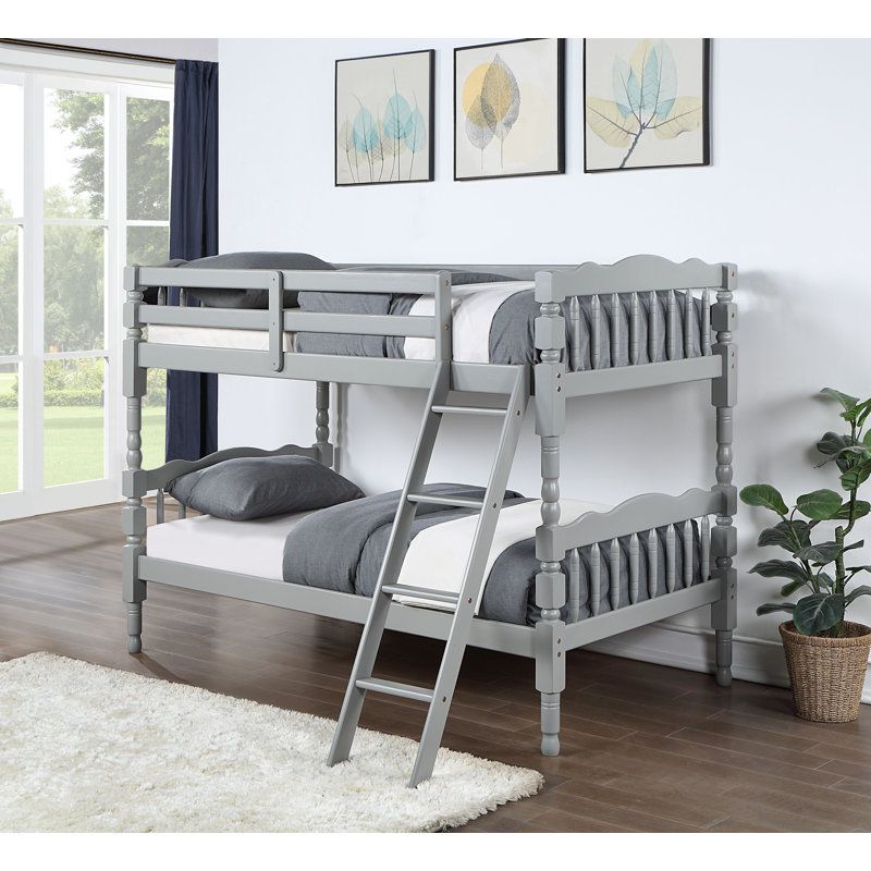 Homestead Gray Finish Twin/Twin Bunk Bed, Gris