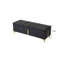 Banc de rangement rembourré Modern Light Luxury avec pieds en métal doré