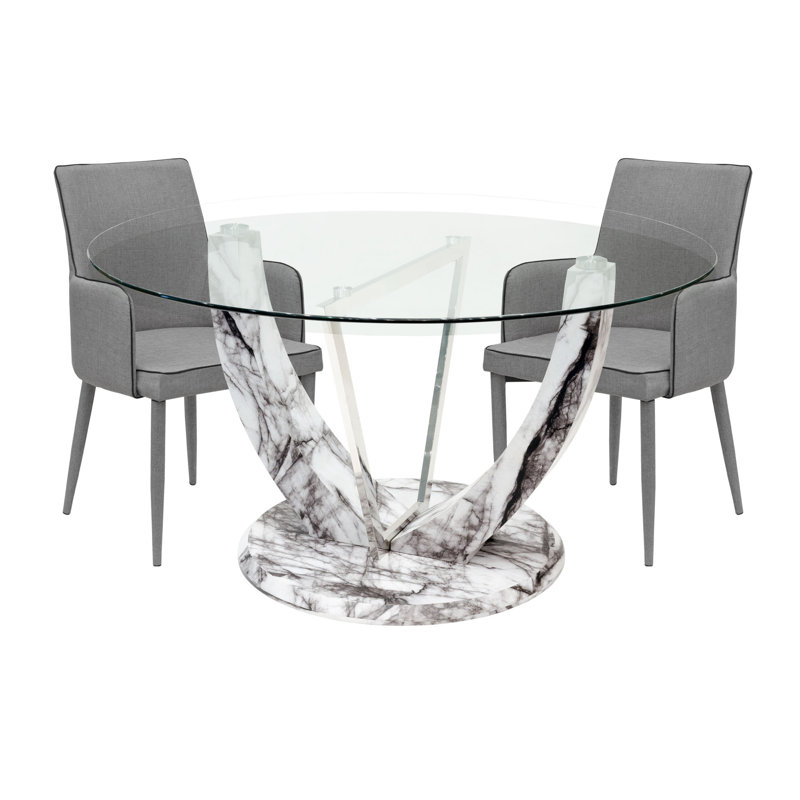Jameel 4 - Person Dining Set, Grey